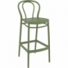 Krzesło barowe plastikowe Victor 75 oliwkowe Siesta do kuchni