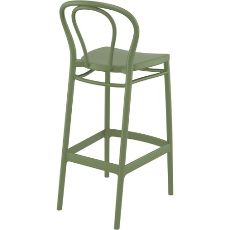 Victor 75 olive plastic bar chair Siesta