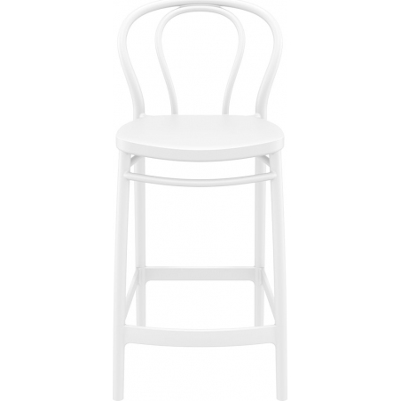 Krzesło barowe plastikowe Victor 65 białe Siesta do kuchni