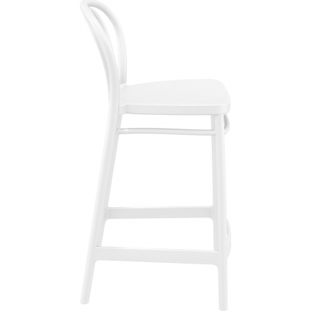 Krzesło barowe plastikowe Victor 65 białe Siesta do kuchni