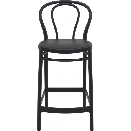 Victor 65 black plastic bar chair Siesta