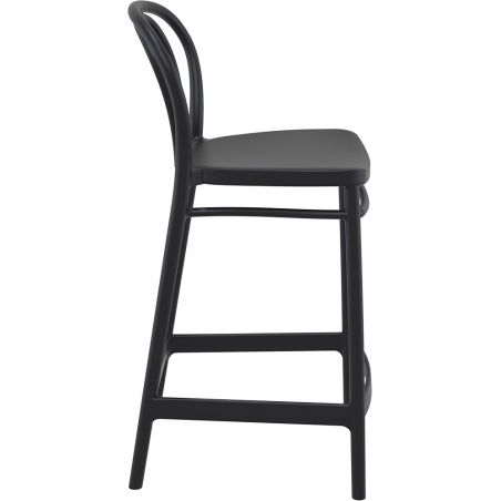 Krzesło barowe plastikowe Victor 65 czarne Siesta do kuchni