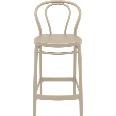 Krzesło barowe plastikowe Victor 65 beżowe Siesta do kuchni