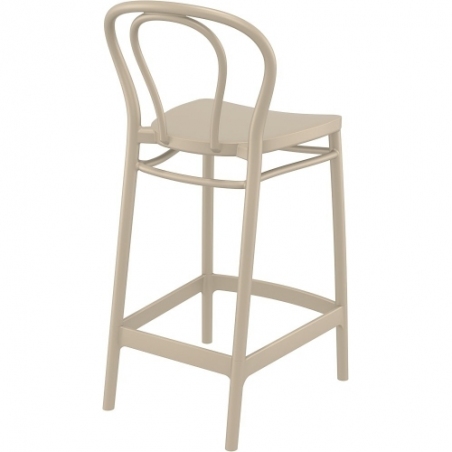 Victor 65 beige plastic bar chair Siesta