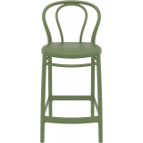 Victor 65 olive plastic bar chair Siesta