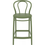 Victor 65 olive plastic bar chair Siesta