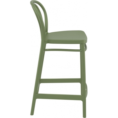 Krzesło barowe plastikowe Victor 65 oliwkowe Siesta do kuchni