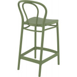 Victor 65 olive plastic bar chair Siesta