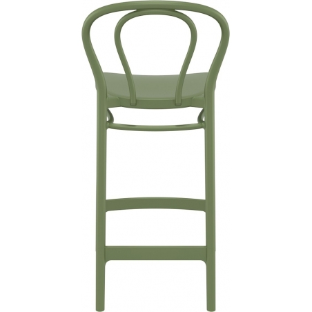 Krzesło barowe plastikowe Victor 65 oliwkowe Siesta do kuchni