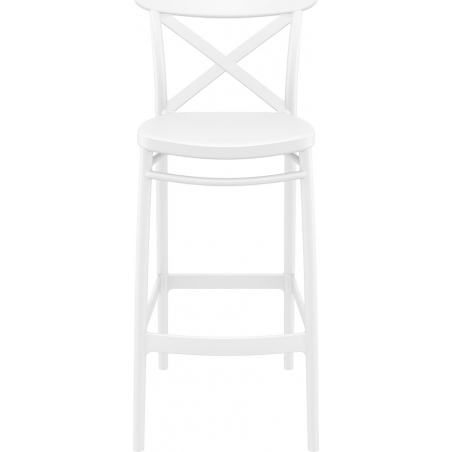Cross 75 white plastic bar chair Siesta