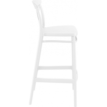Cross 75 white plastic bar chair Siesta