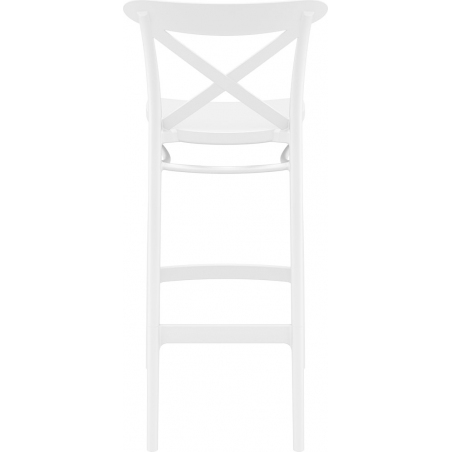 Krzesło barowe plastikowe Cross 75 białe Siesta do kuchni