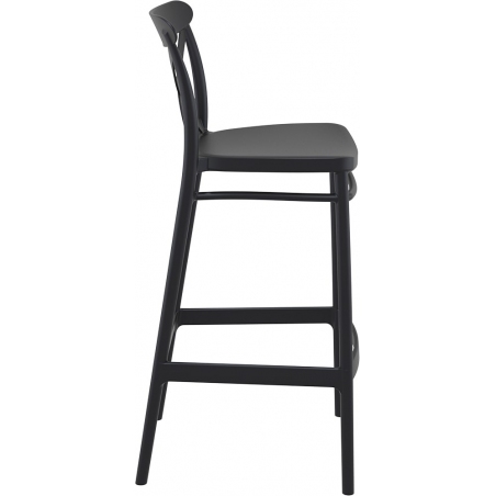 Krzesło barowe plastikowe Cross 75 czarne Siesta do kuchni