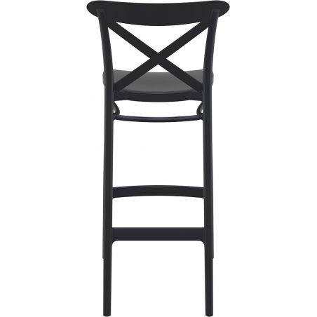 Cross 75 black plastic bar chair Siesta