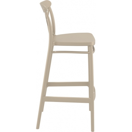 Cross 75 beige plastic bar chair Siesta
