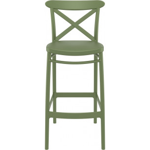Cross 75 olive plastic bar chair Siesta 2
