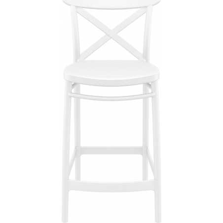 Cross 65 white  plastic bar chair Siesta