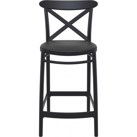 Krzesło barowe plastikowe Cross 65 czarne Siesta do kuchni