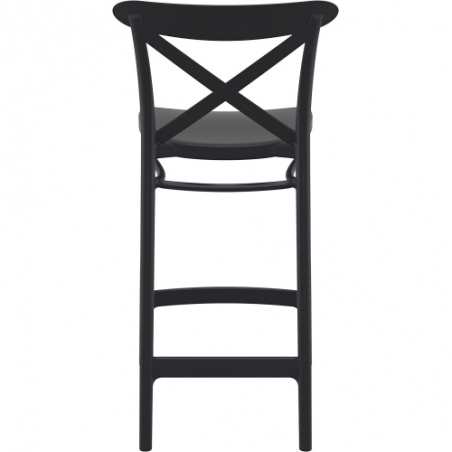 Krzesło barowe plastikowe Cross 65 czarne Siesta do kuchni