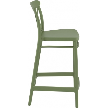 Cross 65 olive plastic bar chair Siesta