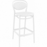 Krzesło barowe plastikowe Marcel 75 białe Siesta do kuchni