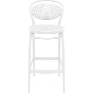 Marcel 75 white plastic bar chair Siesta 2