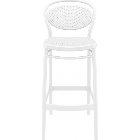 Marcel 75 white plastic bar chair Siesta