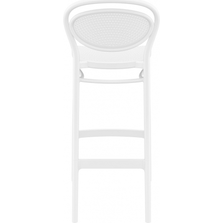 Marcel 75 white plastic bar chair Siesta
