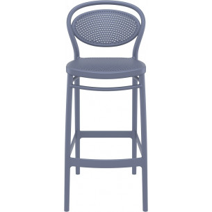 Marcel 75 dark grey plastic bar chair Siesta 2
