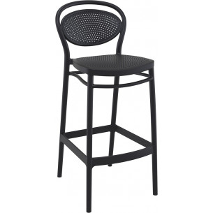 Marcel 75 black plastic bar chair Siesta