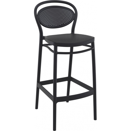 Marcel 75 black plastic bar chair Siesta