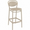 Krzesło barowe plastikowe Marcel 75 beżowe Siesta do kuchni