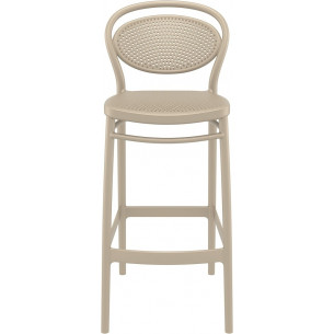 Marcel 75 beige plastic bar chair Siesta 2