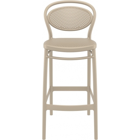 Marcel 75 beige plastic bar chair Siesta