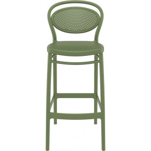 Marcel 75 olive plastic bar chair Siesta 2