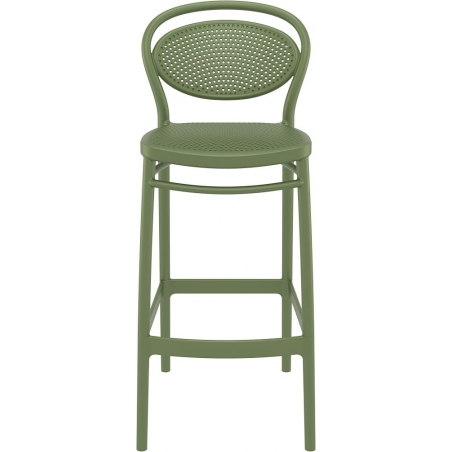 Marcel 75 olive plastic bar chair Siesta