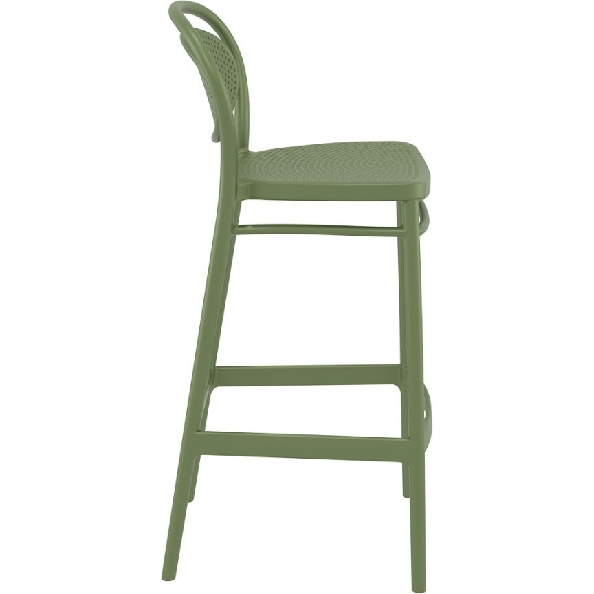 Marcel 75 olive plastic bar chair Siesta