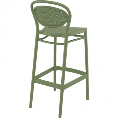Krzesło barowe plastikowe Marcel 75 oliwkowy Siesta do kuchni