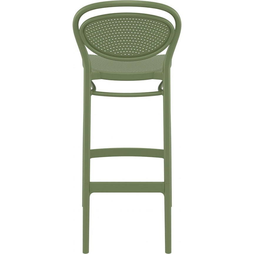 Marcel 75 olive plastic bar chair Siesta