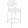 Marcel 65 white plastic bar chair Siesta