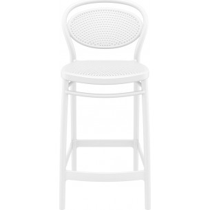 Marcel 65 white plastic bar chair Siesta 2