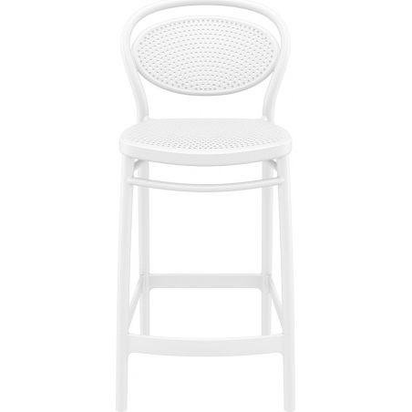 Krzesło barowe plastikowe Marcel 65 białe Siesta do kuchni