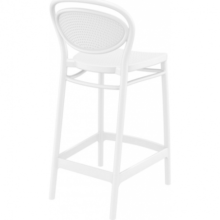 Krzesło barowe plastikowe Marcel 65 białe Siesta do kuchni