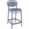 Krzesło barowe plastikowe Marcel 65 ciemno szare Siesta do kuchni
