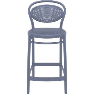 Marcel 65 dark grey plastic bar chair Siesta 2