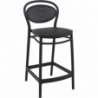 Krzesło barowe plastikowe Marcel 65 czarne Siesta do kuchni