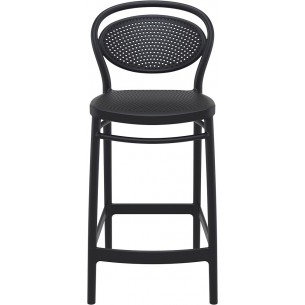 Marcel 65 black plastic bar chair Siesta 2