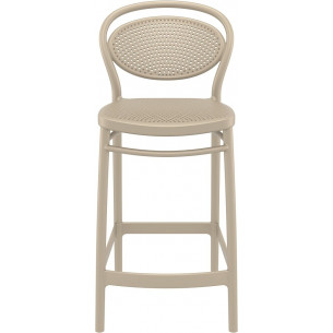 Marcel 65 beige plastic bar chair Siesta 2