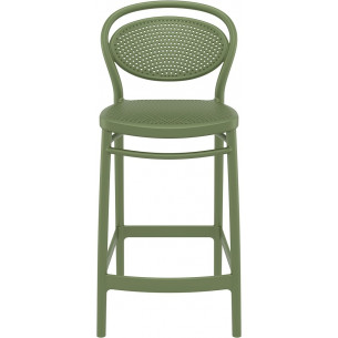 Marcel 65 olive plastic bar chair Siesta 2