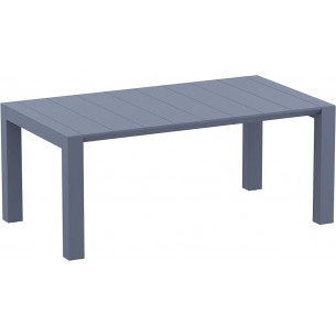 Vegas 180x100 dark grey garden extending table Siesta